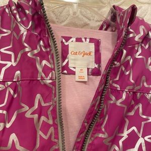 Toddler Cat & Jack Girls Raincoat Size T4  Hooded